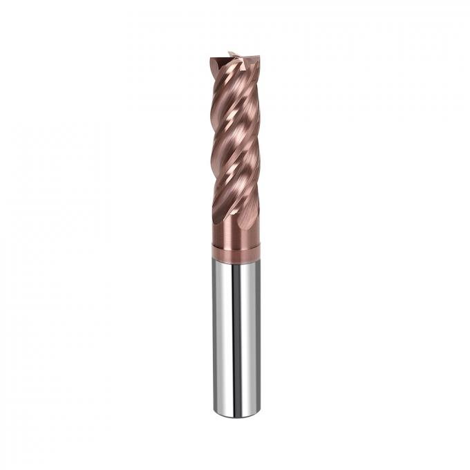 4 carbure de tungstène en spirale d'angle de la cannelure 38 Endmills plat pour l'acier