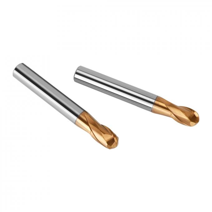 Coupeurs de fraisage solides de nez de boule de carbure pour 48~65 matériaux de traitement thermique