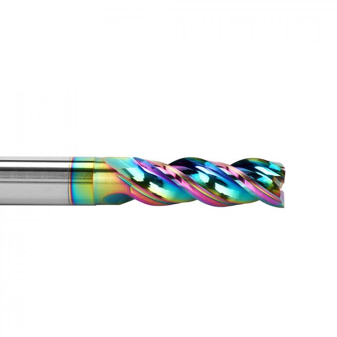 45 carbure solide Endmills de cannelure en spirale de l'angle 3 pour l'alliage d'aluminium